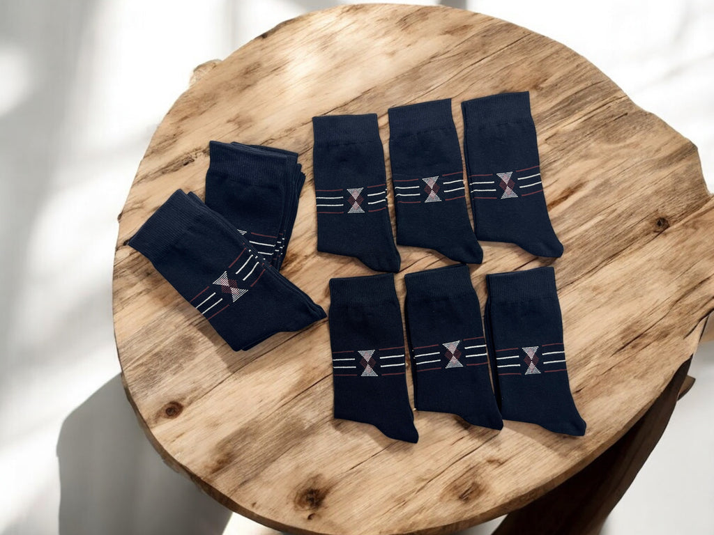 Erkek 6’lı Pamuklu Siyah Soket Çorap Seti