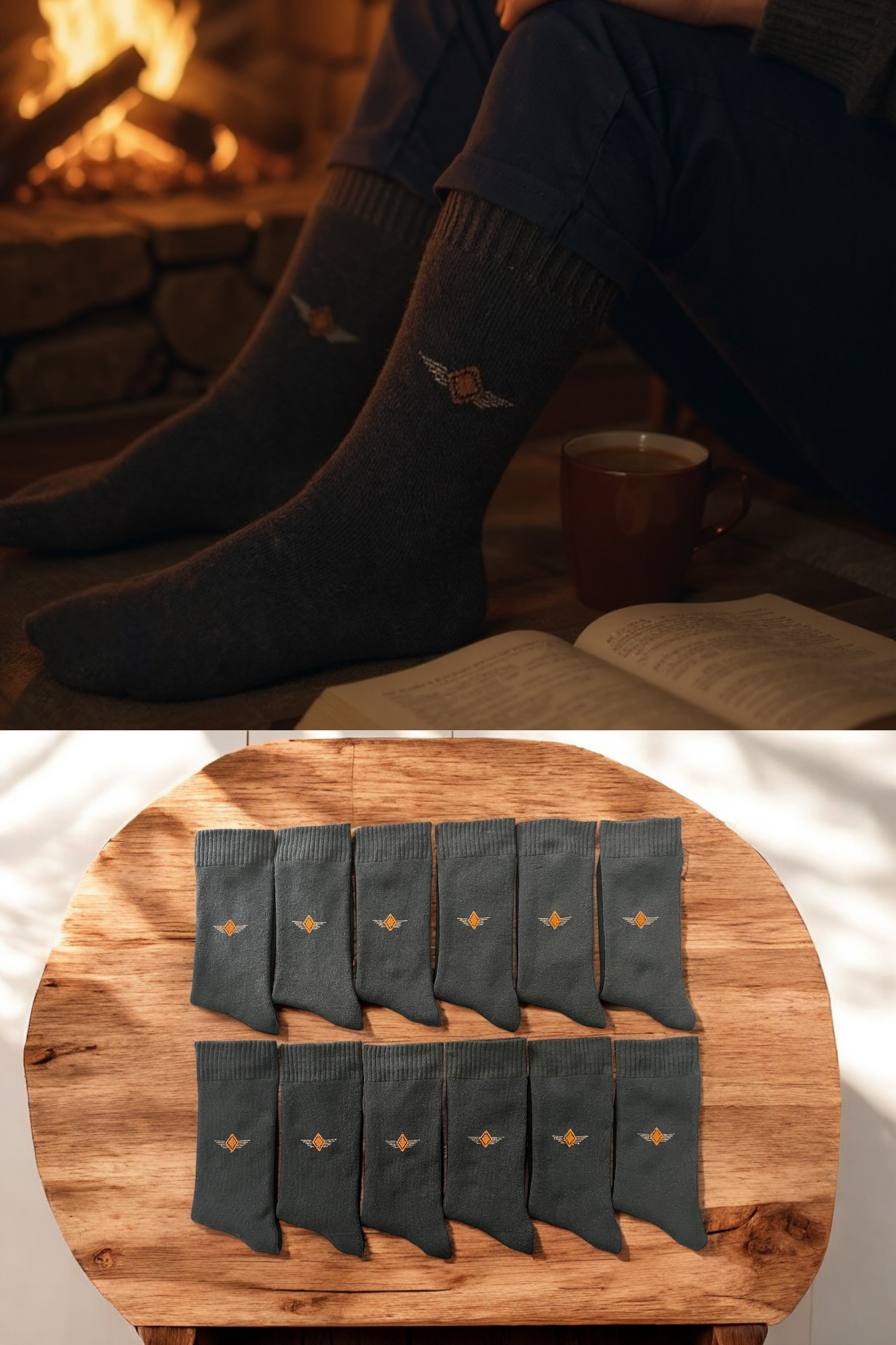Erkek 12’li Havlu Pamuklu Soket Çorap Seti Füme Kışlık Kalın Doku