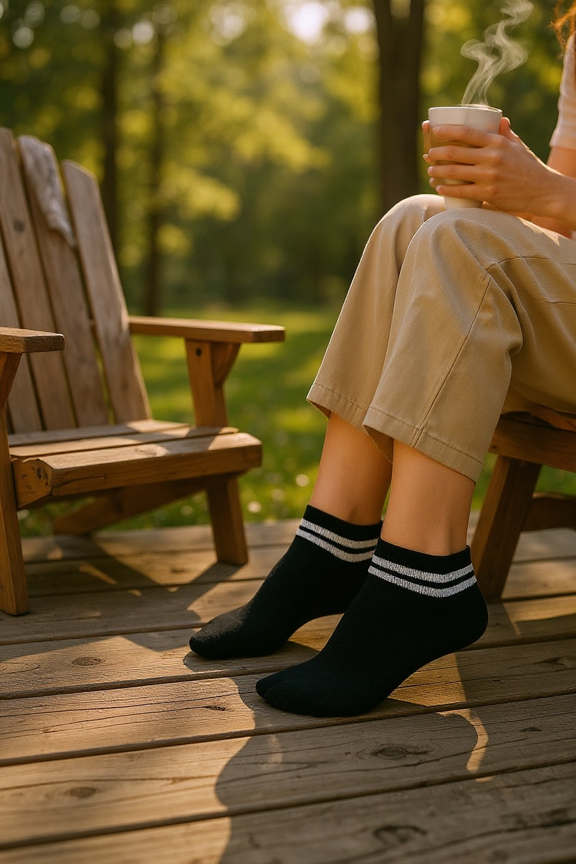 DualStripe Çizgili Siyah-Gri Kadın ve Erkek Patik Çorap – 12’li Paket