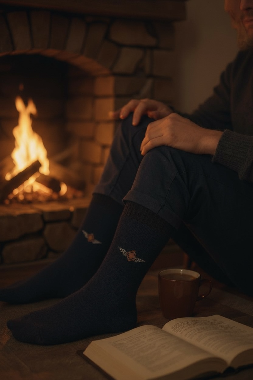 Erkek 12’li Havlu Pamuklu Soket Çorap Seti Lacivert Renk Kışlık Kalın Doku