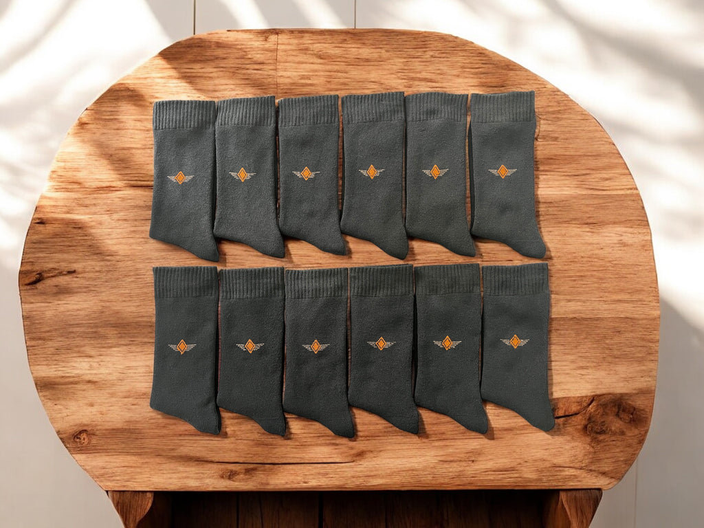 Erkek 12’li Havlu Pamuklu Soket Çorap Seti Füme Kışlık Kalın Doku