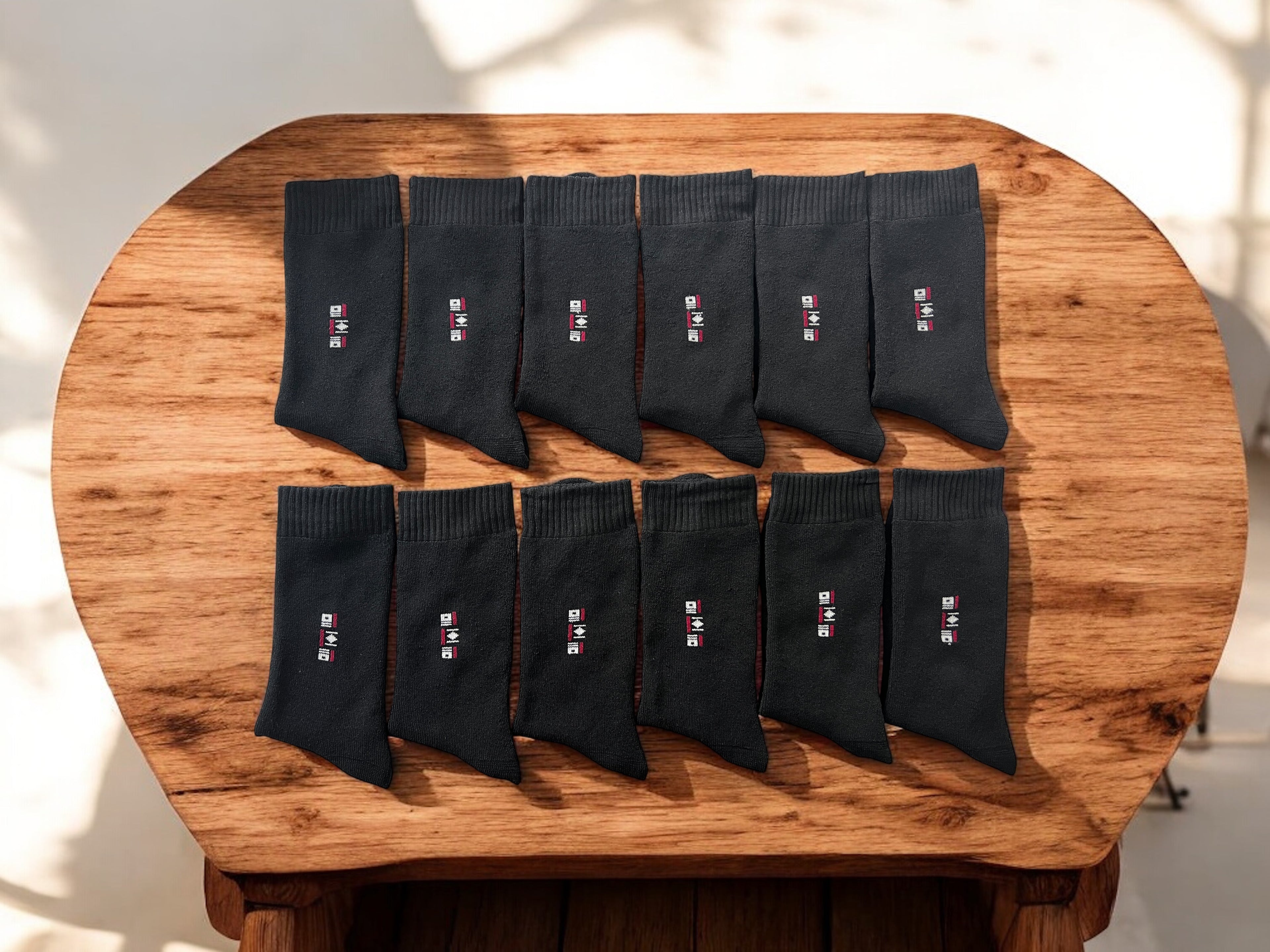 Erkek 12’li Havlu Pamuklu Soket Çorap Seti Siyah Renk Kışlık Kalın Doku