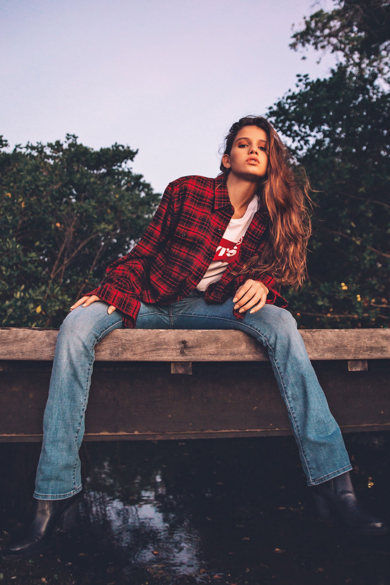 Woman Wearing Plaid Shirt 3066531